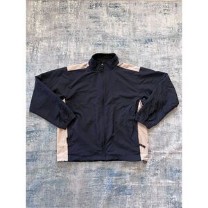 Cutter & Buck Dark Navy Blue and Cream Color Block Light Jacket Women's L